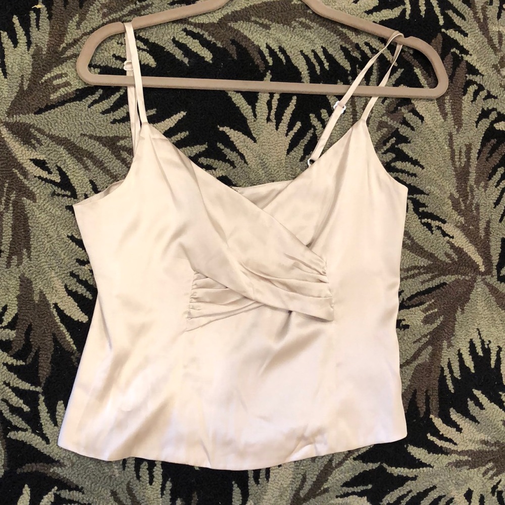 St. John Evening  Champagne Silk Strappy Top